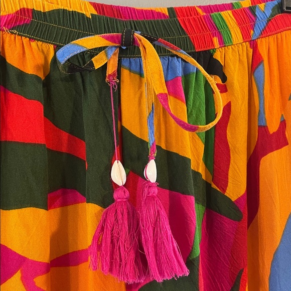 True Destinations Resort Wear Flare Pants Beach Coverup Wide Leg Size L - Picture 3 of 6